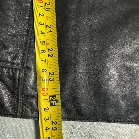 Wilsons Leather Vintage 90s Maxima Jacket Tie Belt Cinch Waist Button Up Collar - Picture 15 of 16